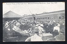 1909-09-21postcardGovJohnsonFuneralTrainRochesterMN